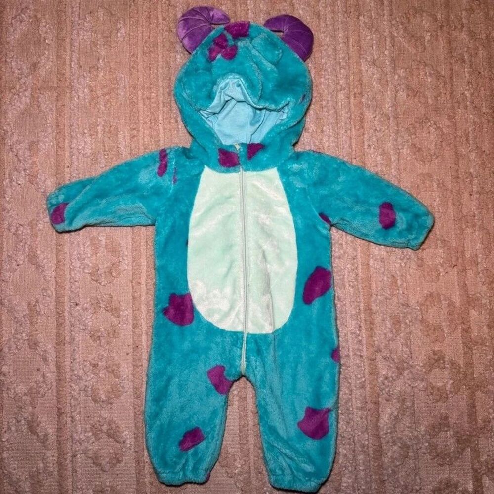 Disney Monsters Inc Sulley Plush Costume Romper 6-9M Size 70 Halloween